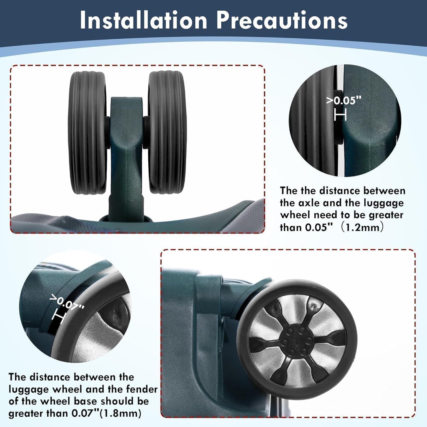 Silicone Suitcase Wheel Cover Protectors