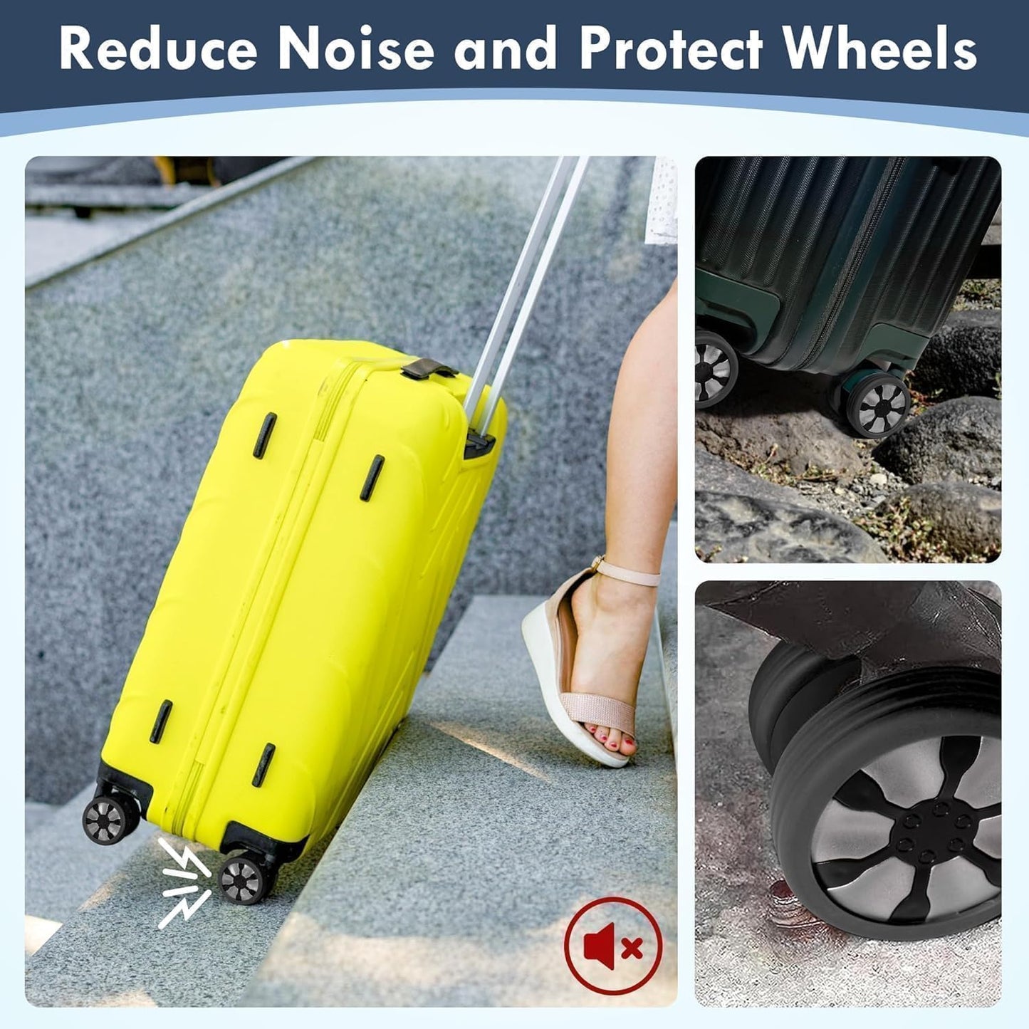 Silicone Suitcase Wheel Cover Protectors