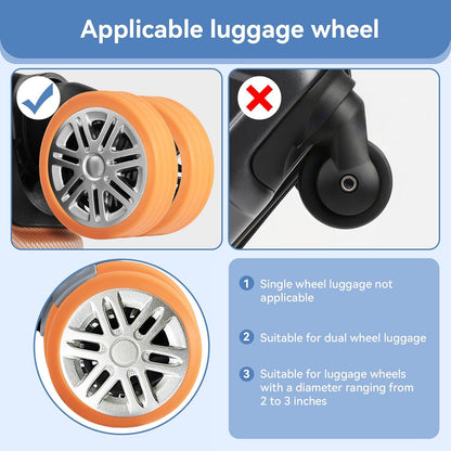 Silicone Suitcase Wheel Cover Protectors